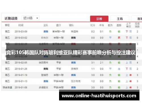 竞彩105韩国队对阵玻利维亚队精彩赛事前瞻分析与投注建议